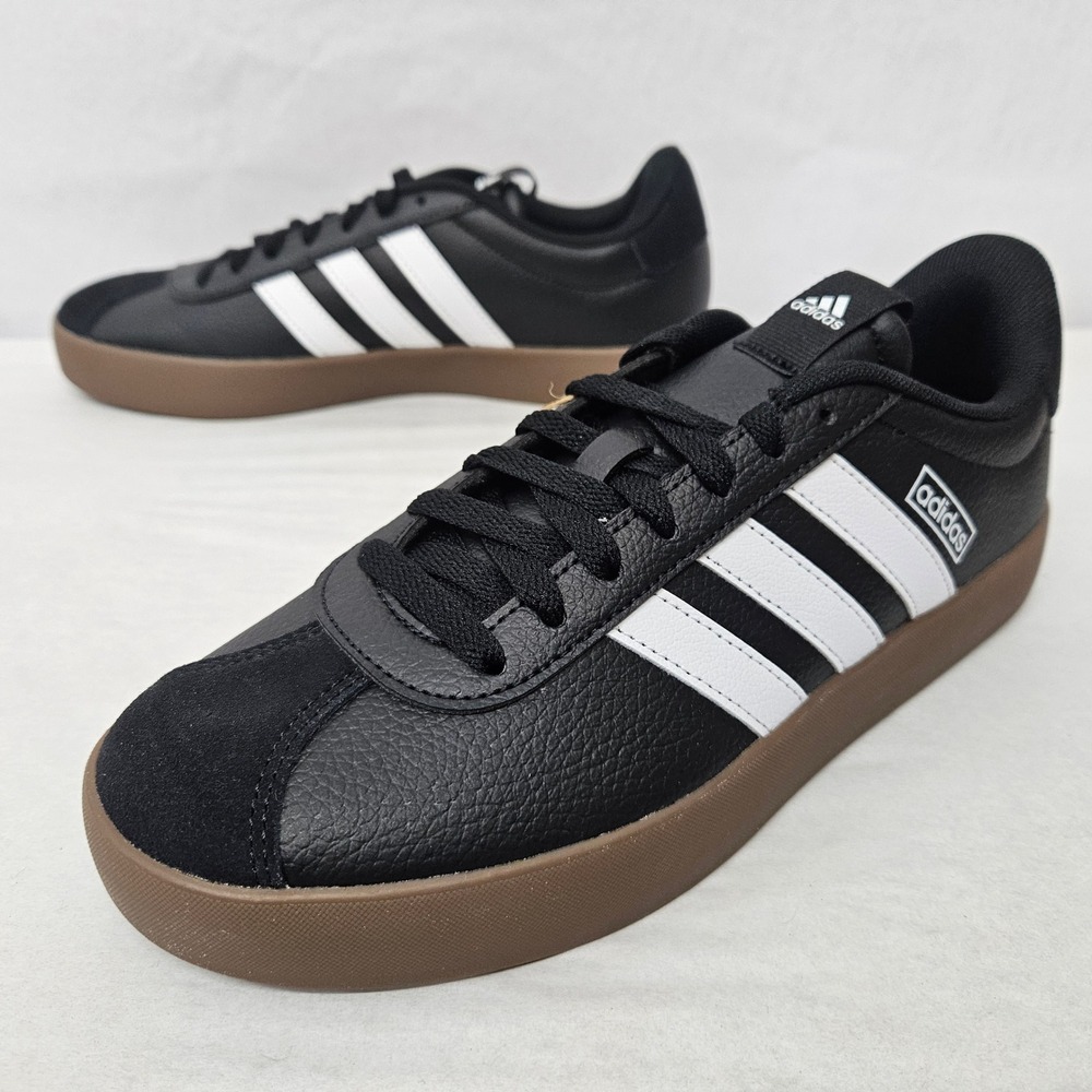 Adidas VL Court 3.0 Skateboarding Shoes ID6286 Black White Gum Men's Size 8.5 - Picture 4 of 11